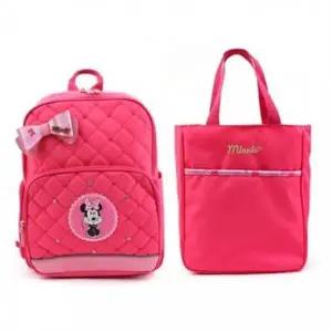 (옵션 딥핑크-L)미니마우스 책가방 실내화주머니 세트 초등학교 백팩