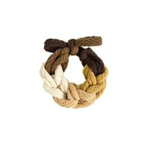 머리끈 브라운 꼬임 리본