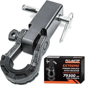 2인치 리시버용 올탑 섀클 히치 리시버 79300Lbs BSR 11000Lbs WLL 익스트림 단조 3/4 D-링 포함 퀵 릴리스