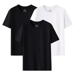 3장 시원한 소재 쿨론 반팔티 티셔츠 레이어드 기본 흰티 오버핏 라운드 면티 건조기가능 여름옷 쿨소재 캐