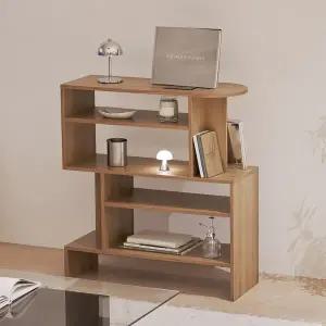 아씨방가구 플란 반타원 장식 수납 5단 선반장 800