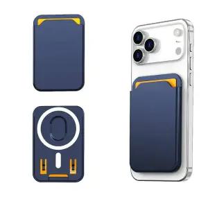 카드지갑 명함 케이스 아이폰 17 16 15 14 13 12 픽셀 10 용 MagSafe 자석 지갑 하드 PC 카드 슬롯 홀더 휴