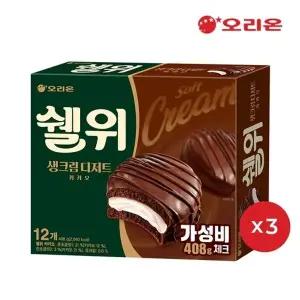오리온 쉘위 카카오 12P(408g) 3개