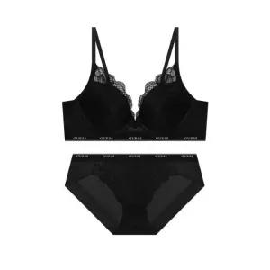 매장정품 게스 GUESS UNDERWEAR 글램 레이스 노와이어 브라 팬티 세트 - 블랙 GCWBR813BK_BP813BK 955229