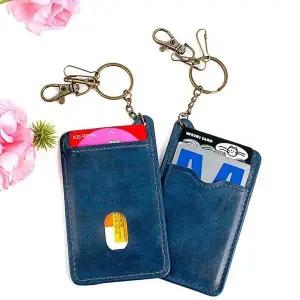 [하프클럽/]슬림 열쇠고리 가죽 카드지갑 네이비 키링