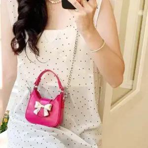 여성초미니크로스백 미니 여성 핸드백 리본 토트크로스 가방