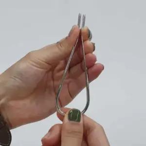 헤어 유자핀 (은색) 뒤꽂이 머리비녀 메탈헤어핀