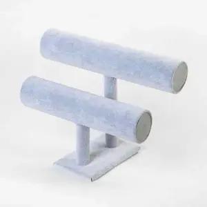 2단 팔찌 진열대(그레이) 악세사리진열대 T자거치대 주얼리디스플레이