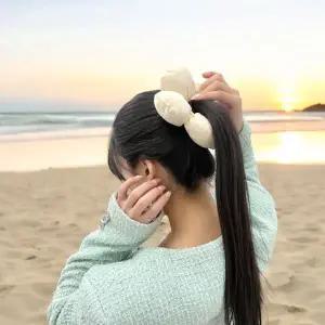 대왕 꽃 포니테일 머리끈