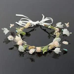 플라워 화관 머리띠 헤어밴드 셀프웨딩