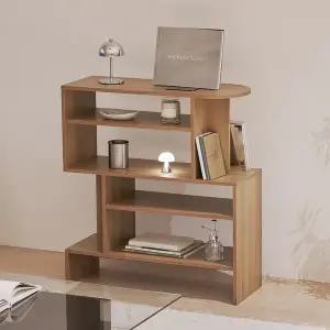 [아씨방가구] 플란 반타원 장식 수납 5단 선반장 800