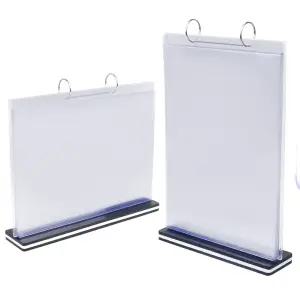 A4 투명시트 링포켓스탠드 6매 안내 메뉴판 쇼케이스