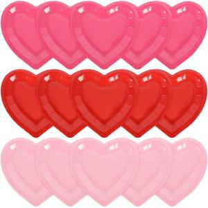파티 일회용접시 발렌타인데이 종이 그릇 레드 하트 핑크 예쁜 러브 웨딩 테이블웨어