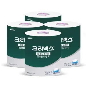 크리넥스 물에 잘 풀리는 점보롤 화장지 휴지 140m 3롤 4팩