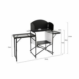 캠핑 요리 테이블 조리대 수납 타입A 롤테이블 TB5 723 BK 철제