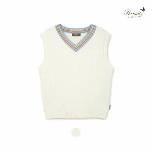 [보리보리/페리미츠]배색V넥 니트베스트(P2611K401_06)