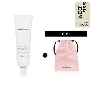 [로라메르시에](강남점)[3천원상품권] 앰버 바닐라 수플레 핸드 크림 50ml (+핑크 캔버스 파우치 증정)