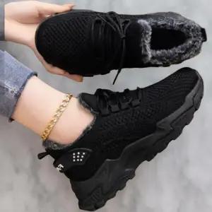 여성 망사 스웨터 기모내장 포근한 트렌디 운동화