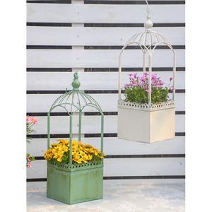 철제 행잉 화분 바구니 그린 양철 양동이 화원 화분걸이 골드 바퀴모형 철재 빈티지 화분통