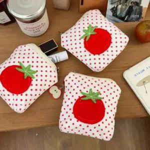 화장품 정리 토마토 파우치 지갑 미니 소품샵 이너백