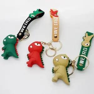 [하프클럽/]귀여운 공룡 스타일 키링 1P 레터링 고품질 차키 열쇠