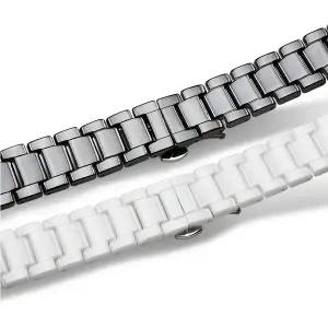 14mm 16mm 18mm 20mm 22mm 세라믹 시계줄 접이식 버터플라이 버클 시계 밴드 범용