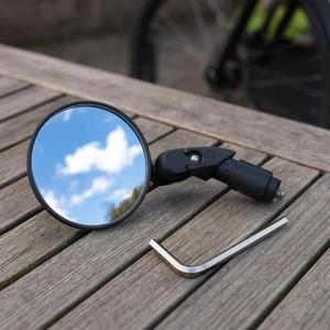 자전거 백미러 조절 가능 회전식 집열판각 사이클링 핸들바 후방 거울 MTB 로드 바이크 부품용
