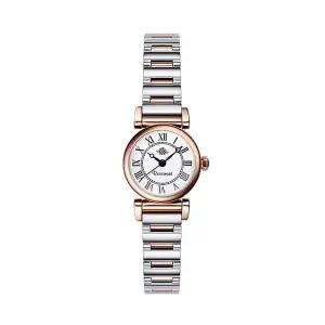 [신세계라이브쇼핑]로즈몽 RS73-04MT 앤틱 터치 로즈 라운드 콤비 여성 메탈 손목 시계