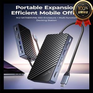 SSD 인클로저 노트북 도킹 스테이션 포함 ORICO-USB C 허브, 4K 60Hz HDMI-Com 100W PD RJ45 10Gbps M.2 NV