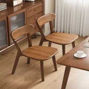 원목 식탁의자 카페 등받이 클래식 1인용 다이닝 원목색