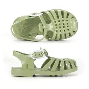 [메듀즈] SUN 201 OLIVE 올리브 그린 아동 키즈 젤리슈즈 샌들