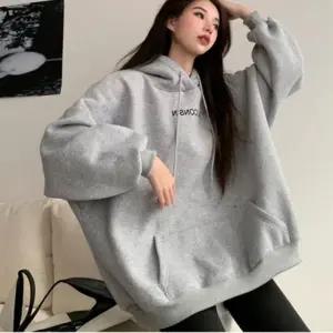 여유있는 레터링 3컬러 실루엣 오버핏 후드티 기모