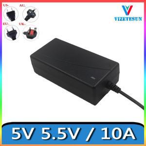[호환품]5.5V 10A 전원 어댑터 5V 스위칭 공급 장치 범용 DC 안정화 코드 충전기