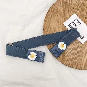 청바지벨트 플라워 허리밴딩 벨트 똑딱이 여성 패션소품 혁대