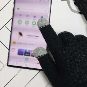 SFr 무지 퀼팅 터치 스크린 장갑 블랙 스마트폰터치