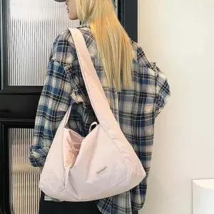 데일리 숄더백 가벼운 스트랩 숄더백 크로스 가방 코디 면 바구니 책