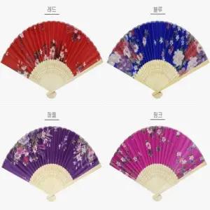 실크 접이식 꽃부채 접이식부채