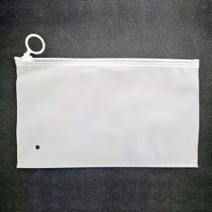 반투명 슬라이드 고리형 지퍼백 수납 파우치 25x14cm 여행용파우치