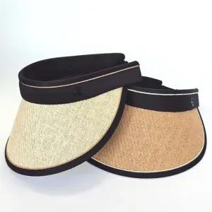 챙넓은 라피아햇 햇빛차단 밀짚 라탄 돌돌이 여성썬캡 썬캡