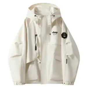 JEEP SPIRIT 로고 후디 바람막이 아이보리 (JSSPJK66)