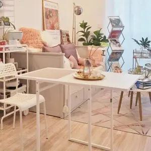 펜션다용도테이블 접이식테이블 좁은 주방 사이드식탁 심플 (WFKHZAC)