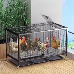 촘촘한 철제 닭장 하우스 사육장 가정용 닭집 야외 케 새장 이동식 대형 철
