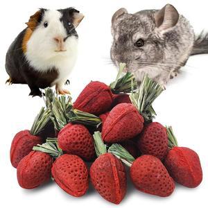 피니 토끼 씹기 성인용, 24개의 PCS 천연 햄스터 어금니 간식 수제 작은 동물 성인용 티모시 헤이, 기니 돼지 친칠라 저빌 치과 를 위한 서식지 장식 제공