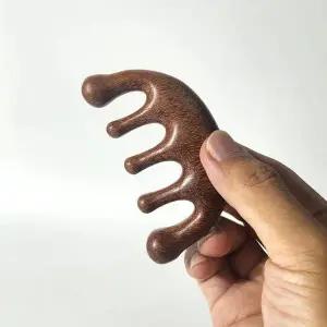 두피 마사지 원목 괄사 도구 건강 관리 마사지기 자연목질 성분 (WFKIMBC)