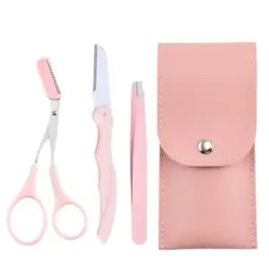 WL 눈썹 칼 가위 집게 정리세트 3종 WFLR3WI