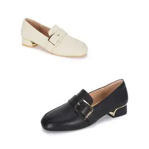 [하프클럽/무크]여화 머시 소가죽 버클 로퍼 2colors