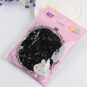 WL 고무줄 헤어밴드 1봉지 블랙