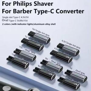 USB 필립스호환 면도기 전기 머리 깎기 고속 충전 커넥터 용 DC 4.3V 5V 8V 전원 어댑터 변환기에 C PD