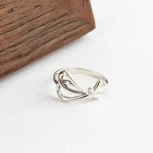 [다잇템] 여성 은 유광컬러 실버925 리본꼬임 반지_19922696_588872