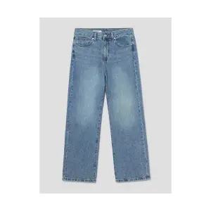 에잇세컨즈 8SECONDS 에센셜 경량 세미와이드핏 데님 팬츠 블루